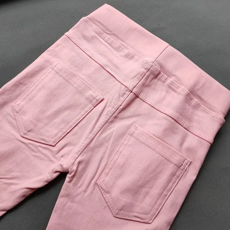 Kids Girl Pants Slim Spring Autumn Elastic Pencil Trousers Casual Solid Leggings 2-11Y girl pants