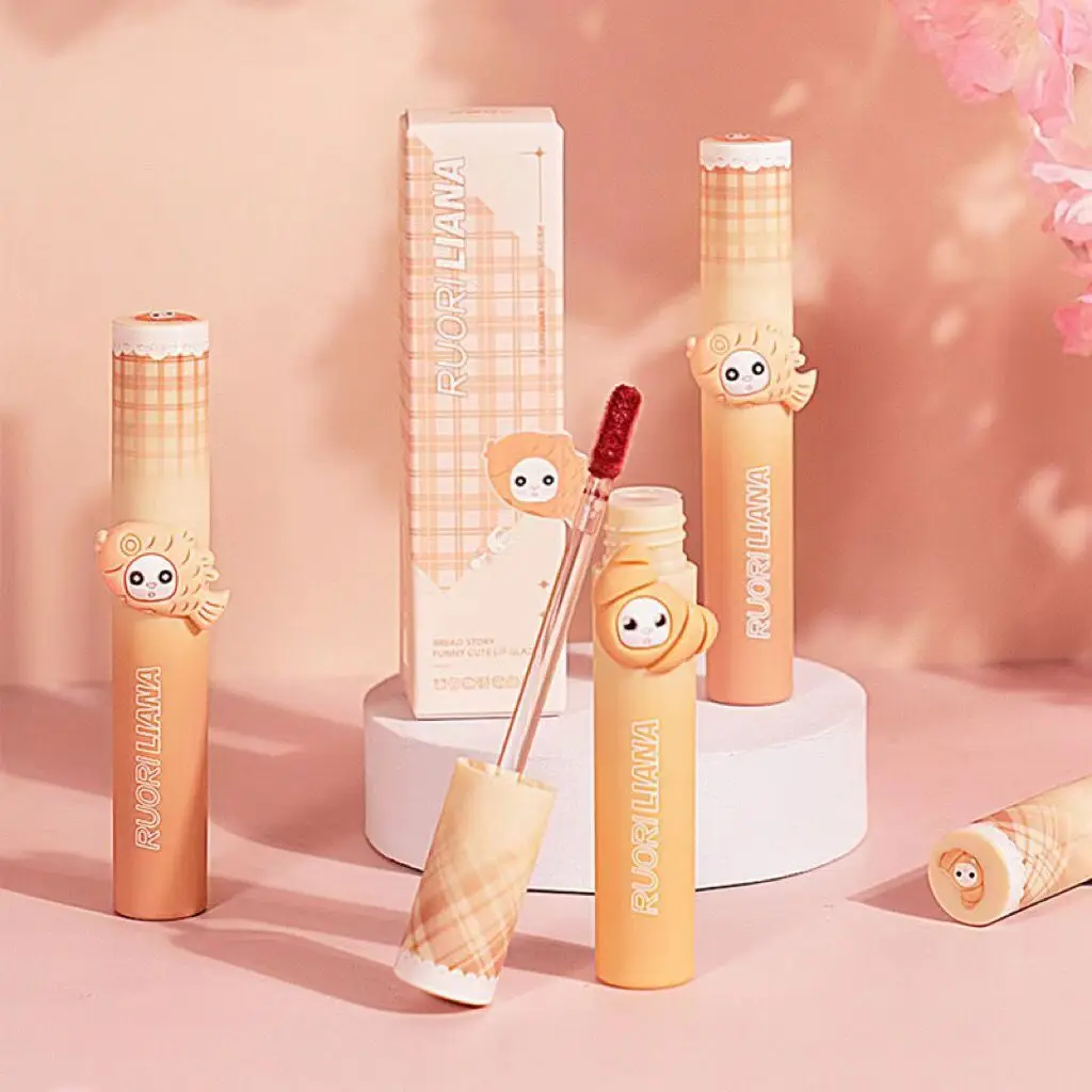 

RUORILIANA история хлеба Милая забавная глазурь для губ аромат молока Шелковистое зеркало антипригарная чашка не выцветает