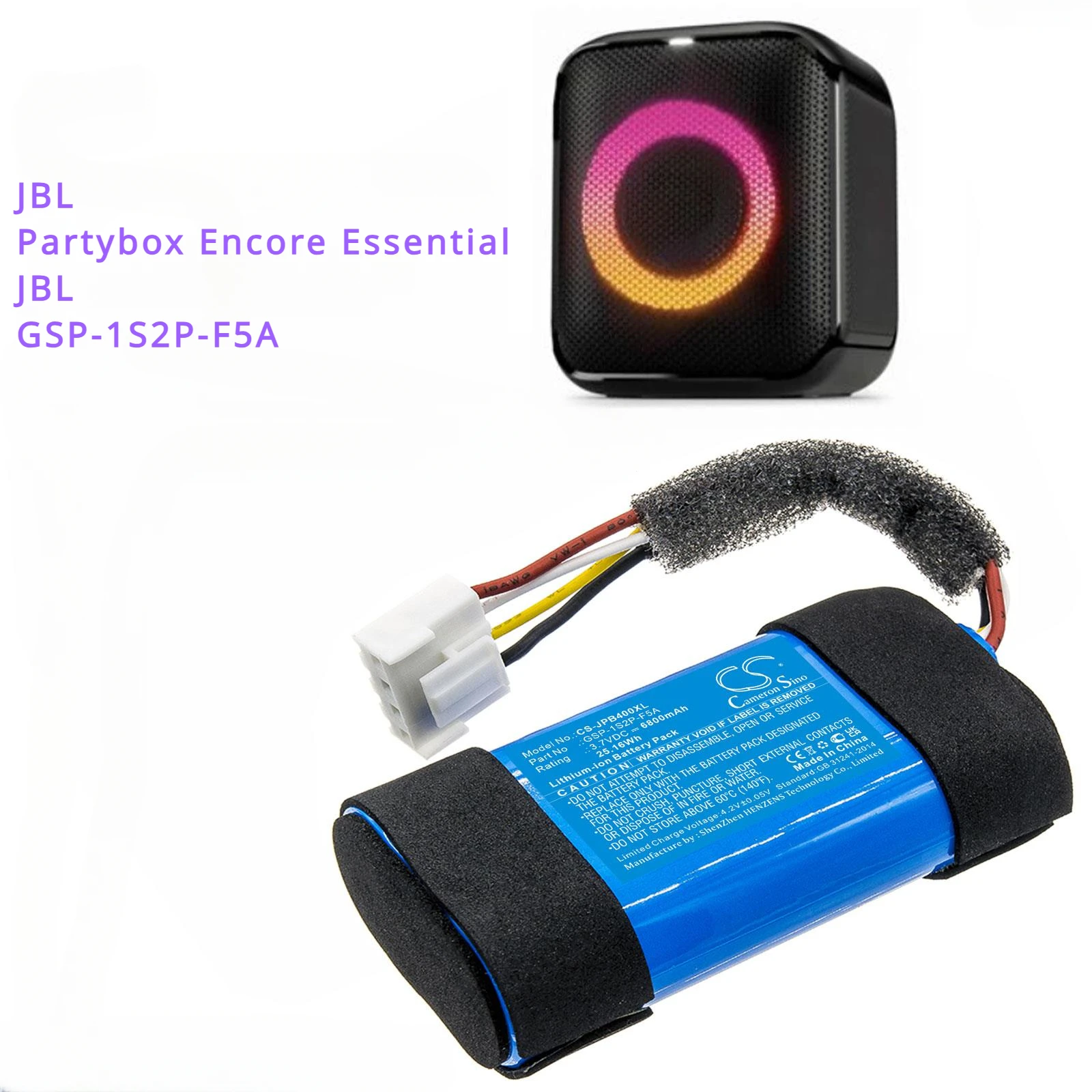 Batteria Dell'Altoparlante 5200Mah/6800Mah Gsp-1S2P-F5A Per Jbl Partybox Encore Essential