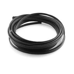 Durable Black PET Expandable Braided Sleeving - 3m (9.85ft) Flexible Wire Mesh Sleeve for 20 (Black)
