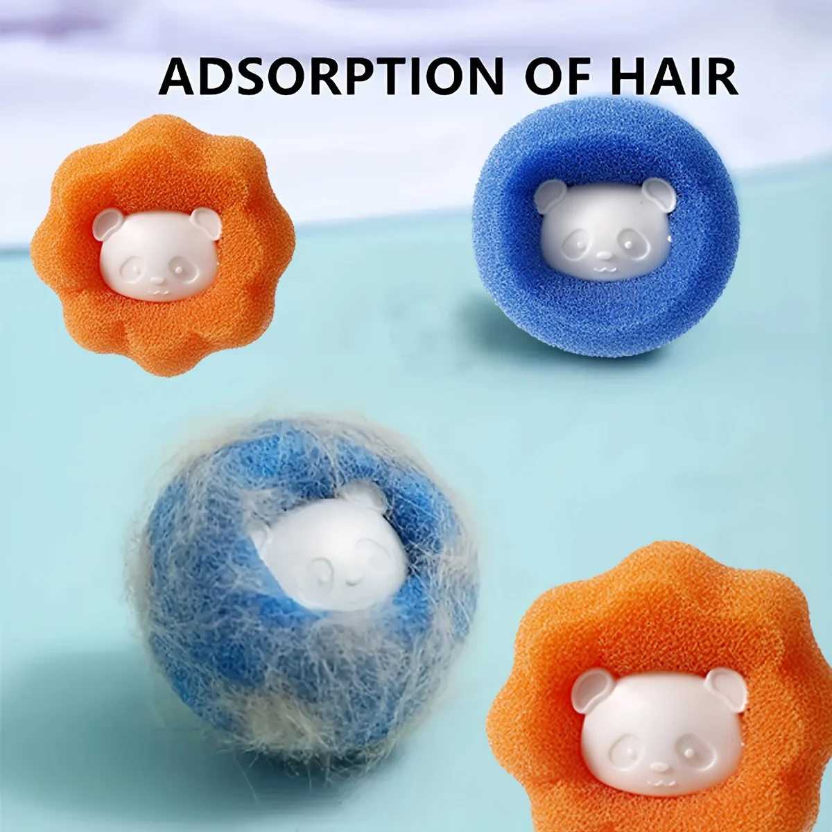 Pet Hair Remover for Washing Machine Reusable Cat Dog Fur Removal Tool Lint Collector Dryer Laundry Cleaning Brush with Sticky