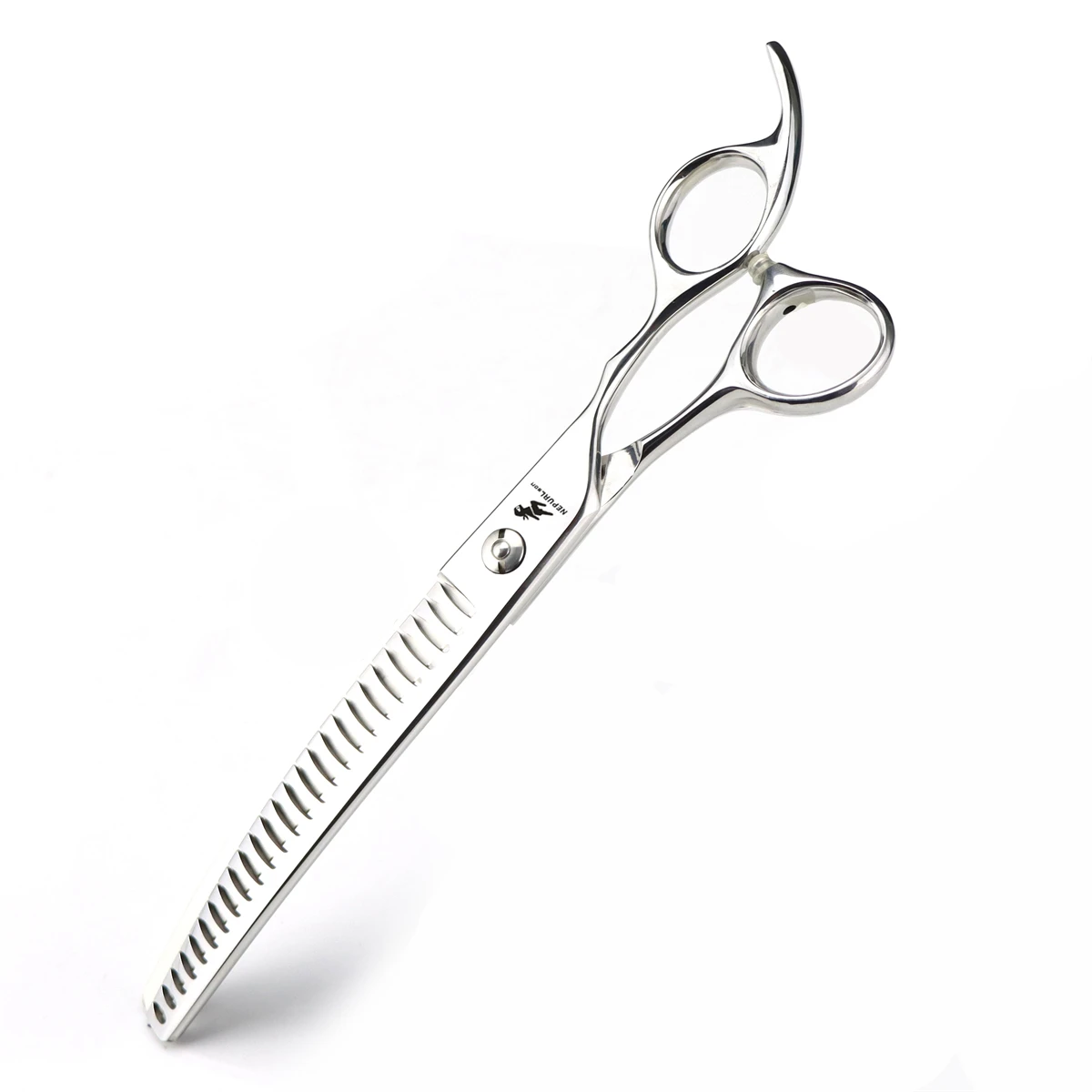 Dog Grooming Scissors Japan 440C 7.5" 8" Professional Pet Scissors Curved Chunker for Groomer Bend Down