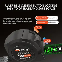 Fluorescent Steel Tape Measure Hard-wearing And Drop-resistant Highly Precision Tools Ruler Steel 5m Measure Tape Measuring X9R4