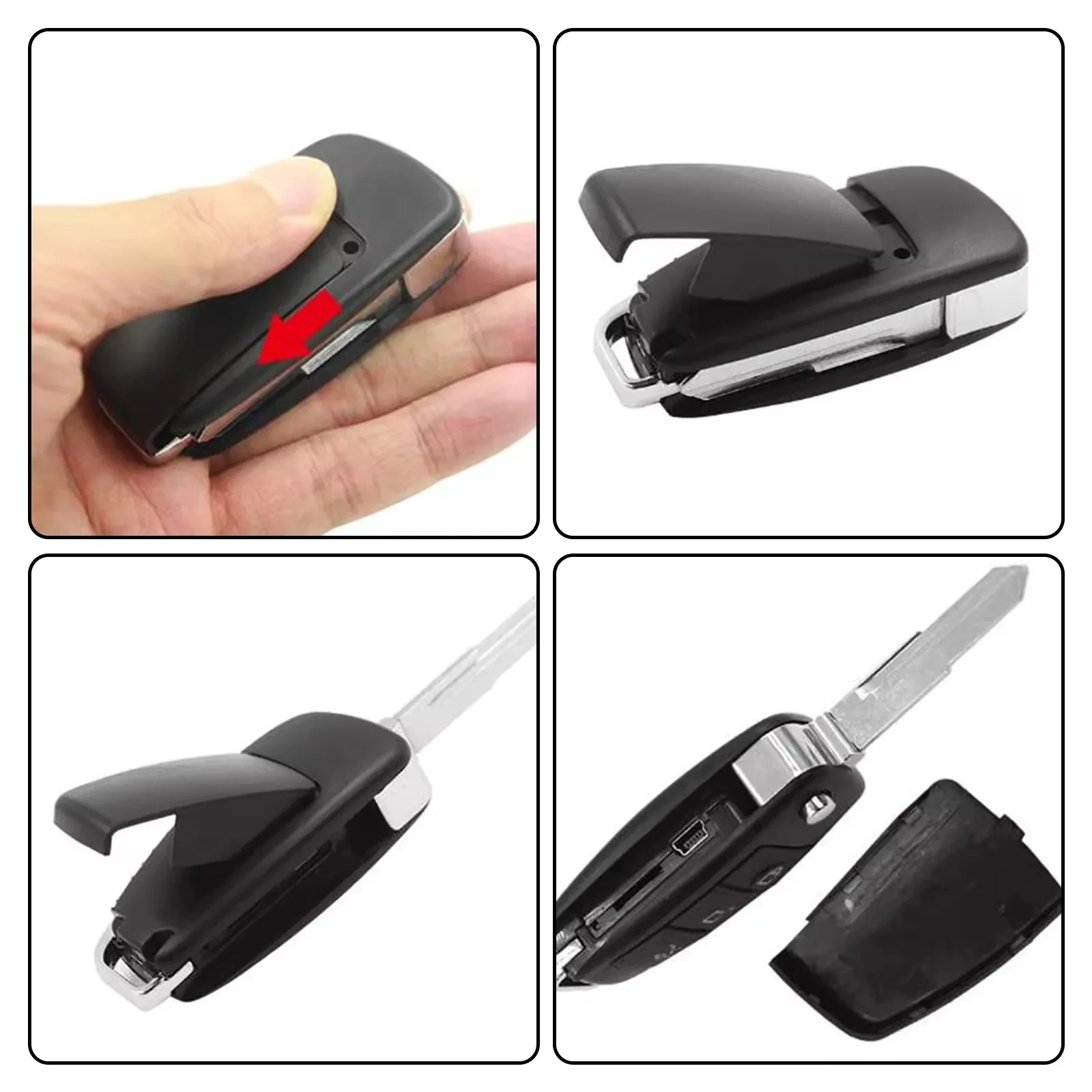 Nyckelringsenhet visas bredvid nycklar och personliga föremål