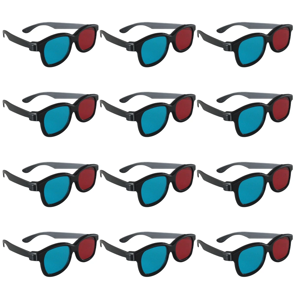 Video Glasses Red- Blue 3d Glasses Red Blue Lens Stereoscopic 3d Movie Red 3D Movie Game
