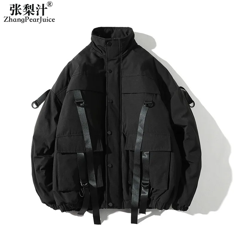 

2023 Winter Man Casual Fashion Loose Jacket Hip Pop Y2K Black Warm Coats Cool Jacket For Men Winter Fashion For Men Couple Wear