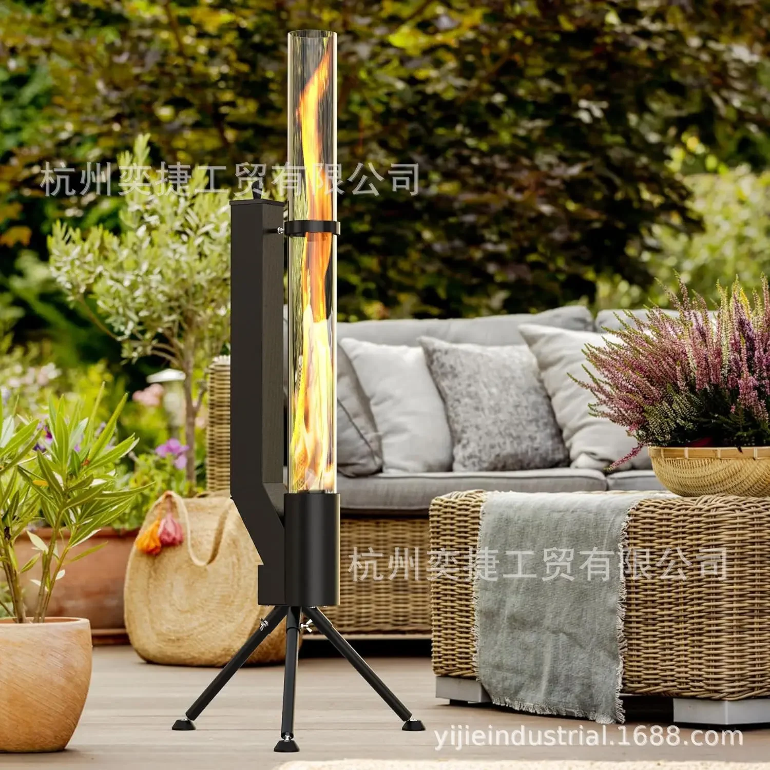 Wood Burning Patio Heater For Winter Vertical Wood-burning Rocket