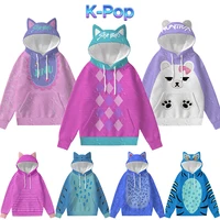 Kpop Kids Hoodies Halloween Cosplay Popular Movie Demon Hunter Saja Jinu Derpy Same Style Children's Sweatshirts Boys Girls Coat