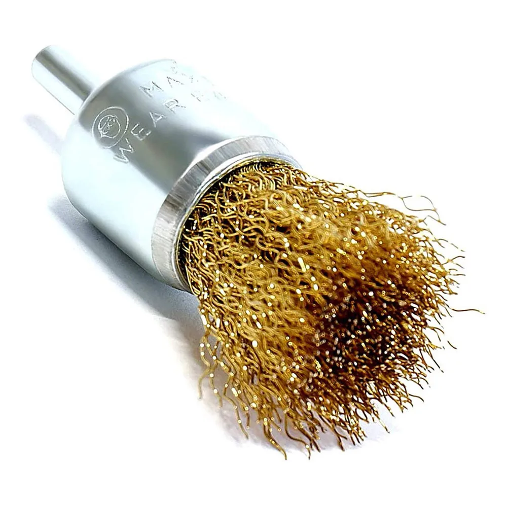 Nützliche Heißer Verkauf Neue Praktische Messing Draht Pinsel Ende Draht Bürsten Für Bohrer Rost Entfernung Werkzeug 25mm 3 stücke 6mm Schaft – Detail 6