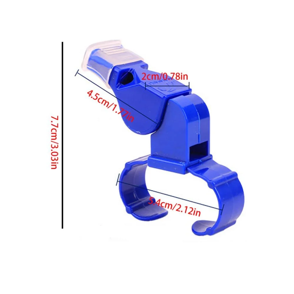 Referee Finger Whistle Football Training Equipment Whistle Safe Plastic Ring Whistle Finger Whistle With Tooth Guard For Sport 5