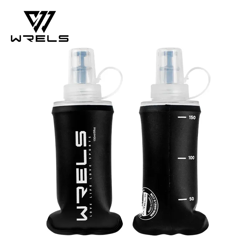 WRELS Soft Flask TPU Ultralight Collapsible BPA Free Leakproof Squeeze Running Hydration Vest Marathon Hiking Foldable Bottle - Image 9