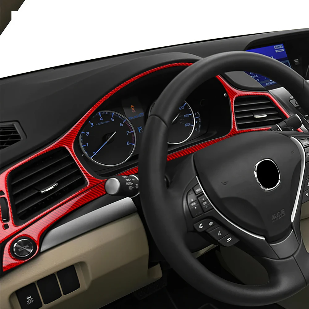 Acura ILX 2013 2014 2015 2016 2017 2018 2019 2020 2021 2022 자동차 대시 보드 프레임 실제 부드러운 탄소 섬유 스티커 액세서리