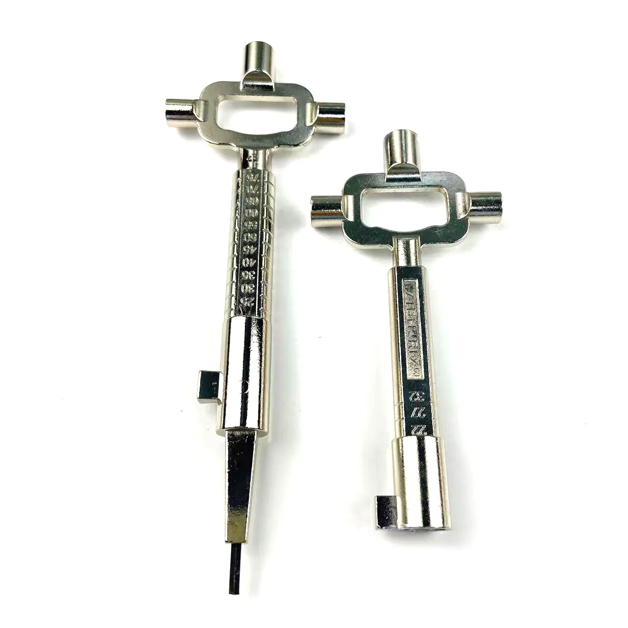 Door Lock Cylinder Door Lock Accessories Locksmith Lock Keys 6 in 1 Construction Key 2pcs Stainless Steel Multitools Measuring Tools for Lock Cylinder