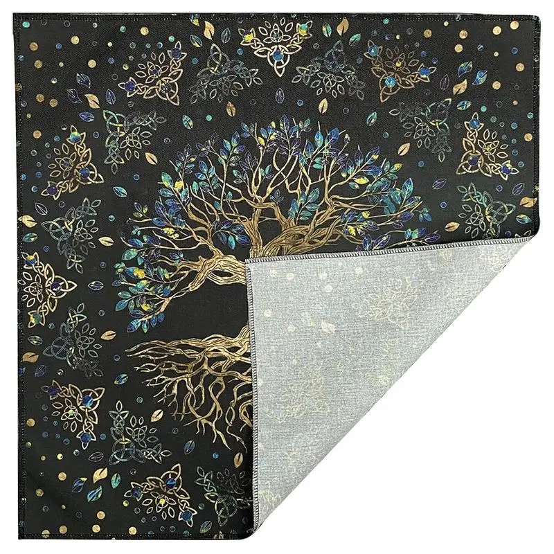 

Tree Of Life Tarot Card Tablecloth Linen Divination Altar Cloth Board Game Fortune Astrology Oracle Card Pad