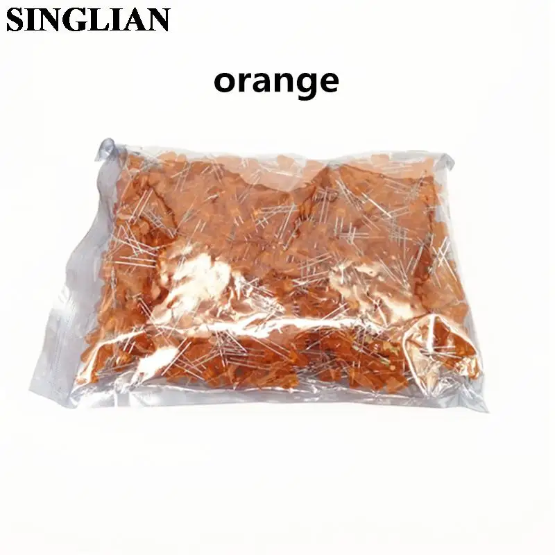 

1000pcs/lot 5MM LED Light-emitting Diode Orange Lamp Bead Orange Light 5MM LED Lamp Diode Light One Package