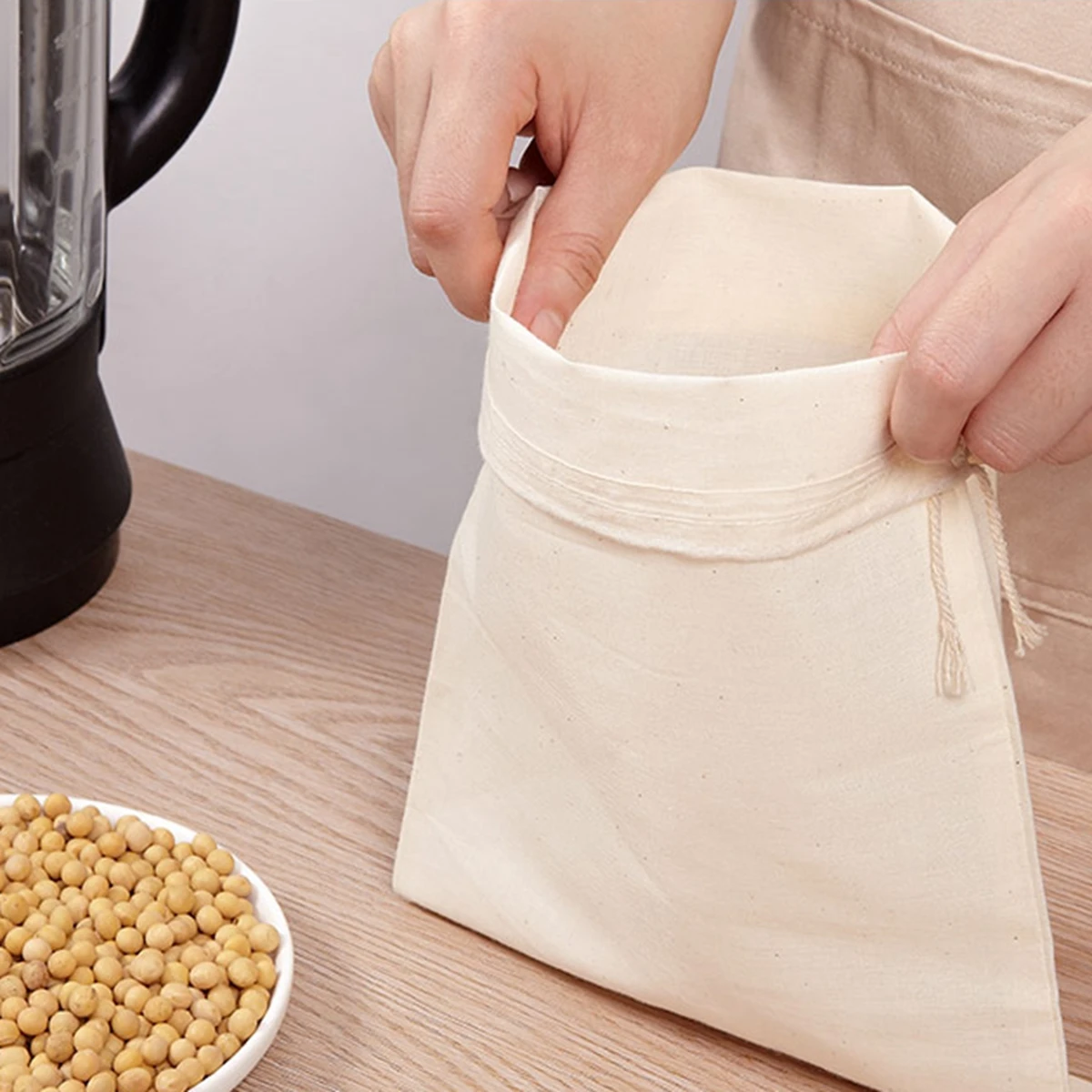 Filtre Réutilisable Nylon Cuisine Lait Noix Yaourt Café Sacs à Lait Végétal Réutilisables - Lot De 10 En Nylon - 20x30 Cm Avec Cordon Filtre Réutilisable Nylon Cuisine Lait Noix Yaourt Café Sacs à Lait Végétal Réutilisables - Lot De 10 En Nylon - 20x30 Cm Avec Cordon
