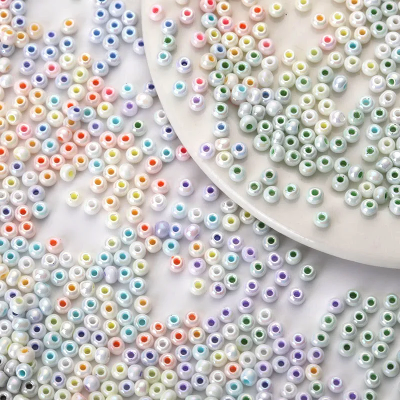 3.0MM Japanese Beads 10Grams/Tube Glossy AB Colored Round Glass Loose Beads Handmade Sewing Process
