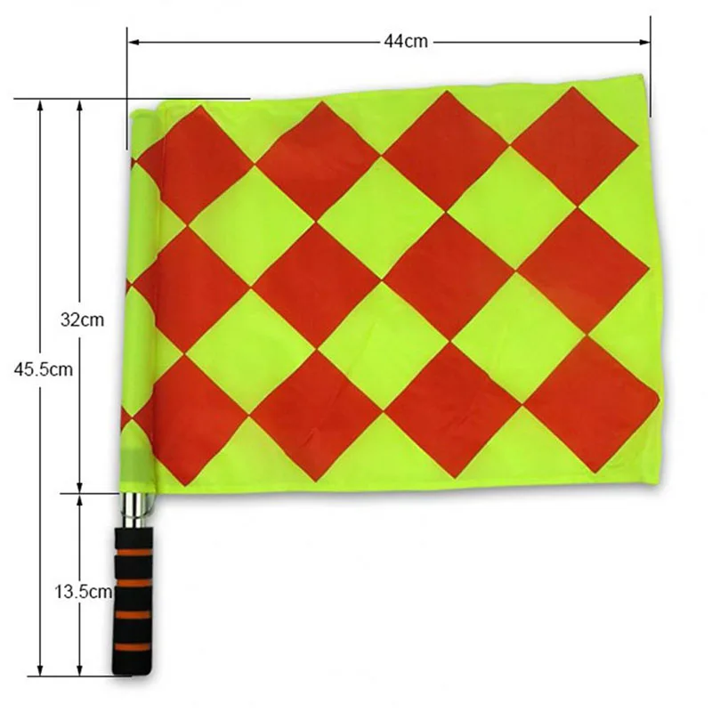 Soccer Referee Flag Competition Football Small Grid Shape Linesman Flags Referee Equipment 1/2 Pcs