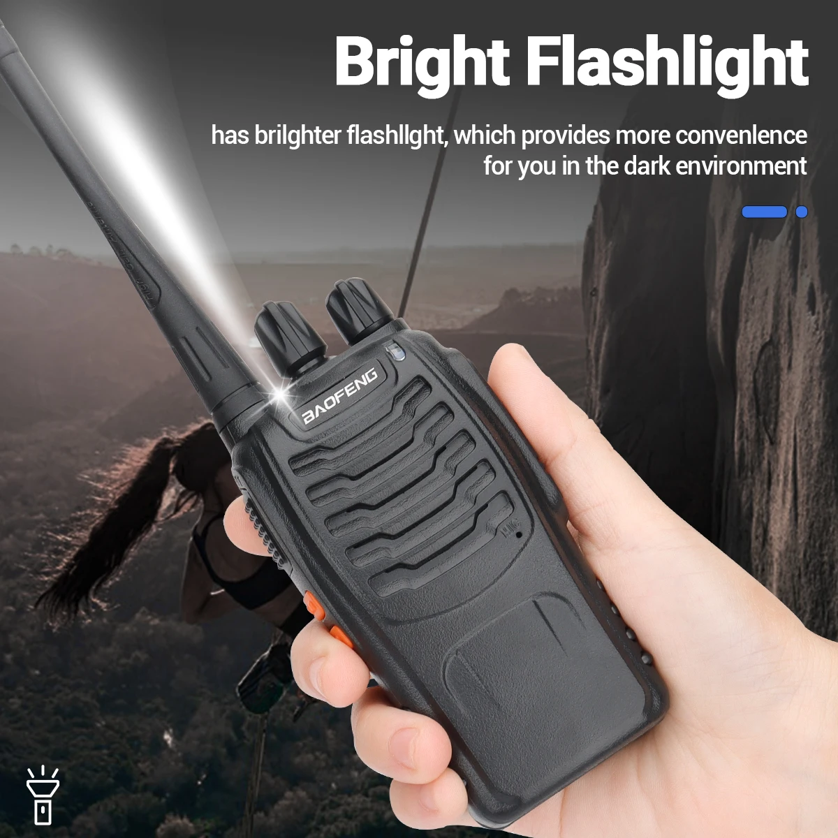 Baofeng BF-88E Walkie Talkie Wireless Copy Frequency Long Range UHF 400-470MHz Portable Ham Two Way Radio for Hunting 4