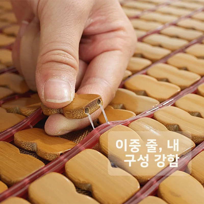 여름용 미끄럼 방지 탄화 대나무 슬라이스 시트 쿠션 (사무실, 자동차, 컴퓨터 의자, 레스토랑, 소파, 스툴, 범용 사각 패드)