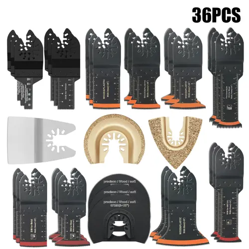 Japanese Tooth Carbide Oscillating Saw Blade Kit 10-39Pcs Arc Edge Oscillating Multitool Blades Precise Cut for Wood PVC Iron - Image 18