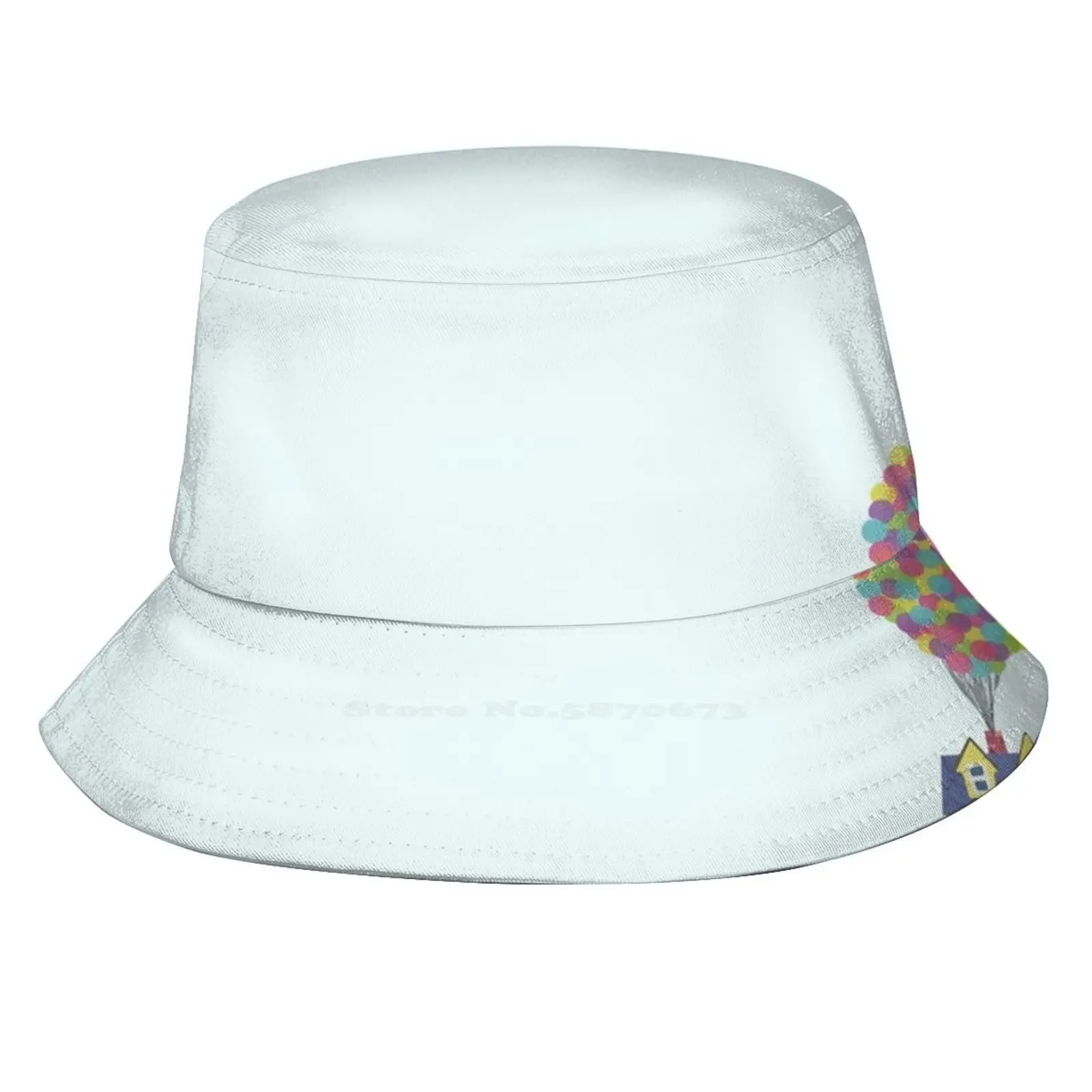 Balloon House Unisex Summer Outdoor Sunscreen Hat Cap Pixar Up Adventure Balloons House Colorful Quirky Stravagante