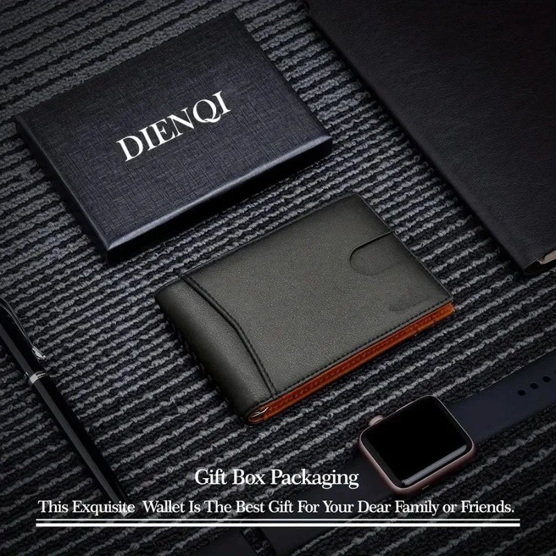 Synthetic Leather Slim Smart Wallet Men Credit Card Holder Money Clip RFID Blocking Thin Bifold Wallet Money Bag credit card holder synthetic leather wallet