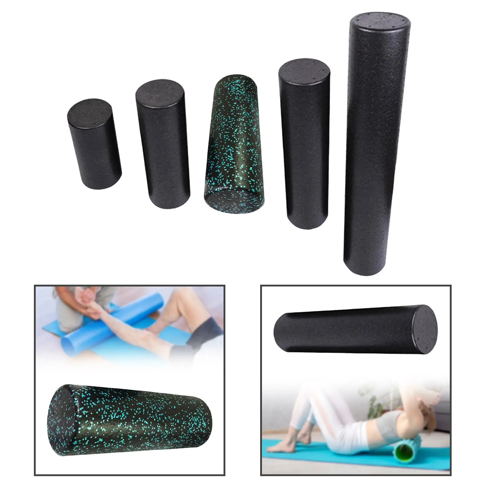 High Density Round Foam Roller Balance Training Lightweight Pilates Yoga Column for Waist Arm Stretching Workout 2