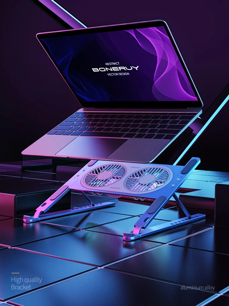 dobrável, ventilador mudo, suporte para notebook, computador