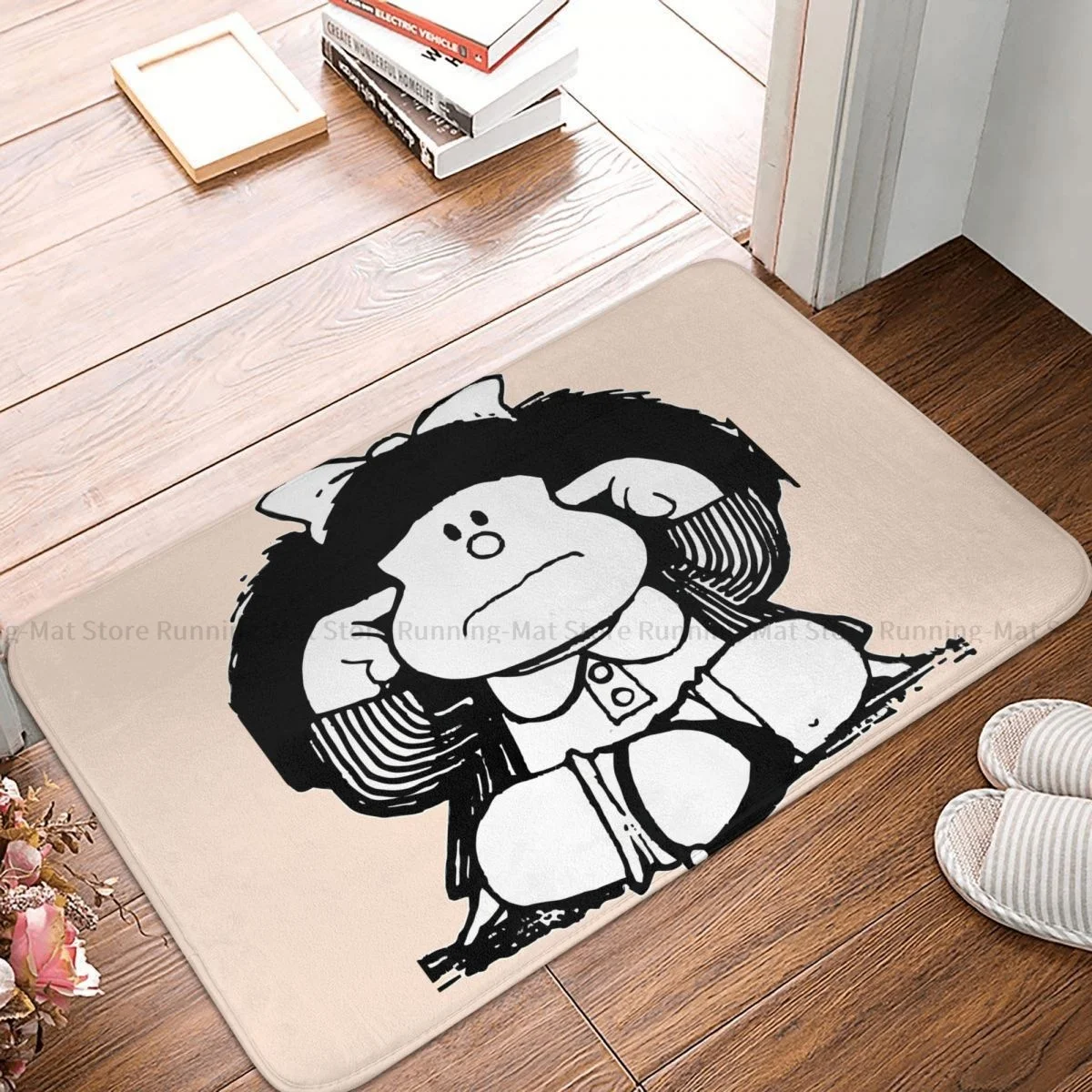 

Mafalda Cartoon Non-slip Doormat Bath Mat Quino Classic Hallway Carpet Welcome Rug Bedroom Decor