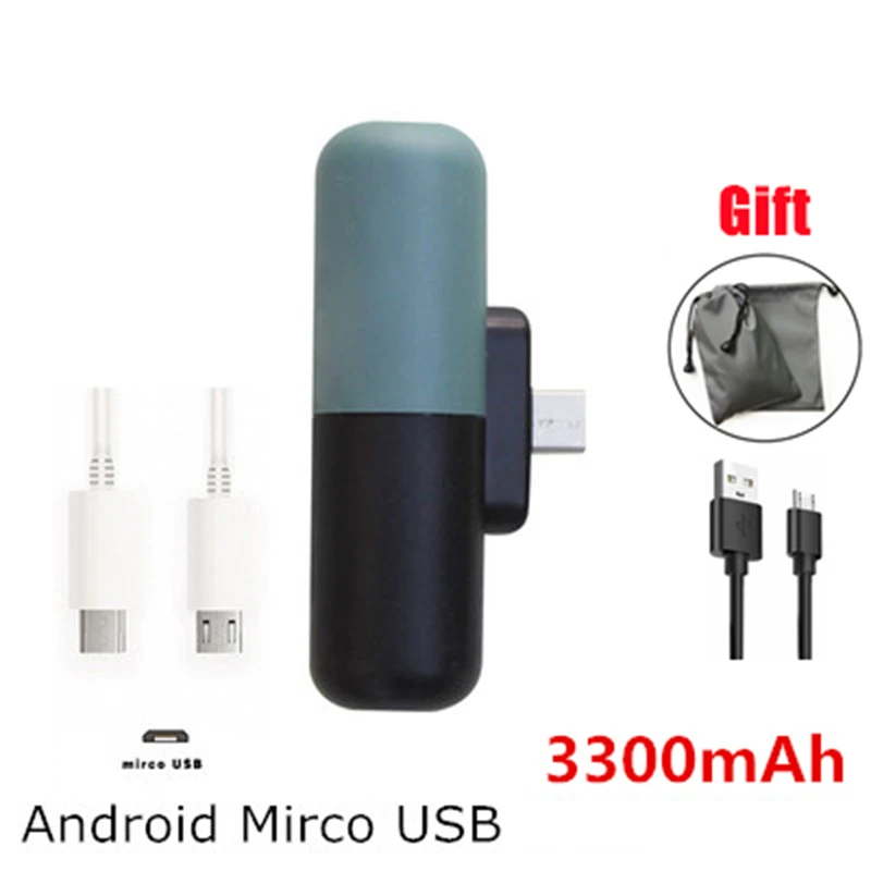 3300mAh Mini Power Bank portatile per iPhone Samsung Xiaomi OPPO