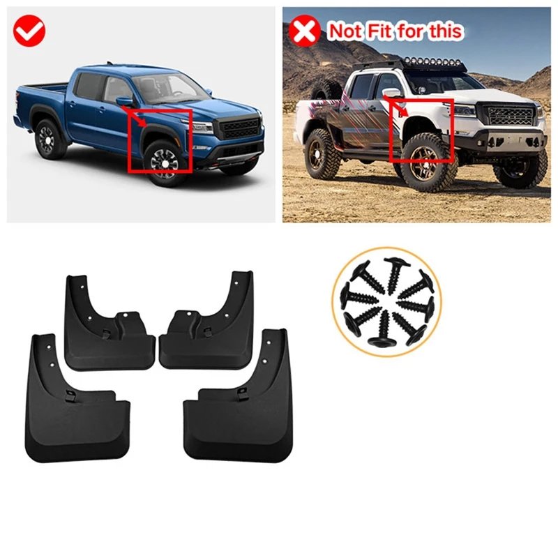 

Car Mudflaps For Nissan Frontier Navarre 2022-2023 Mudguard Fender Mud Flap Guard Splash Mudguards Car Parts