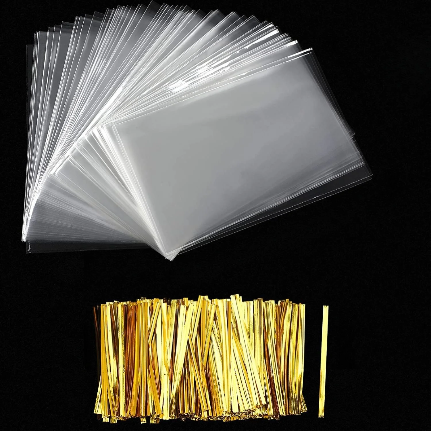 thumbnail image 1 of StoBag, bolsa de plástico transparente abierta OPP, celofán, embalaje autoadhesivo, joyas, dulces, galletas, fiesta, bolsa de embalaje de regalo, 1 of 5