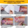 50 PCS Self-Adhesive Laminating Sheets, 2.9 x 4.1 Inches Clear TransparentLaminating Sheets No Machine Needed 5