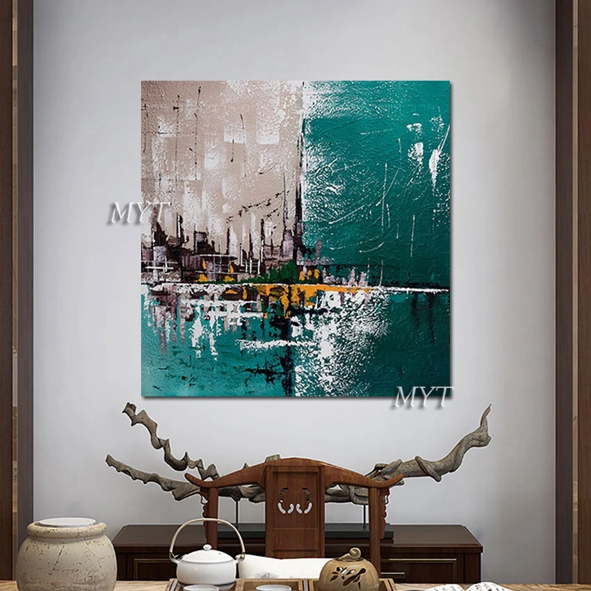 

Latest Arrival Landscape Building Canvas Oil Painting Unframed Art Picture Modern Wall Paintings Acrylic Abstract Artwork Decor