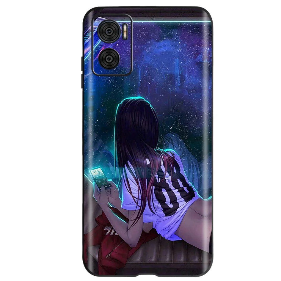 Elegant Flower Butterfly Soft Phone Case for Motorola Moto E Series