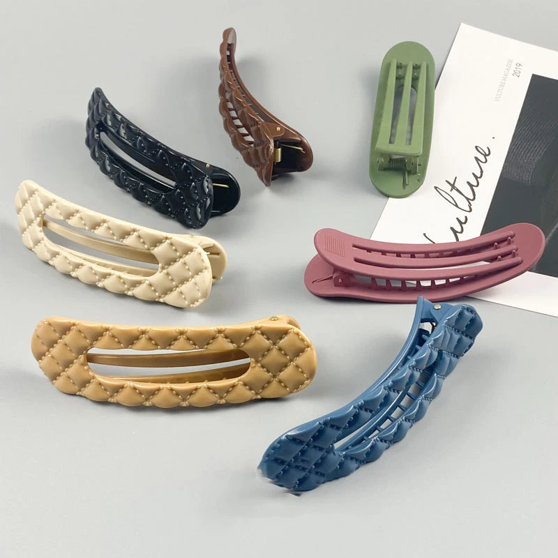 

Creative Lattice Hair Clip For Women Colorful Acrylic Hairpin Barrette Hair Ornament 2023 Casual Headwear Girls Hair Accessories