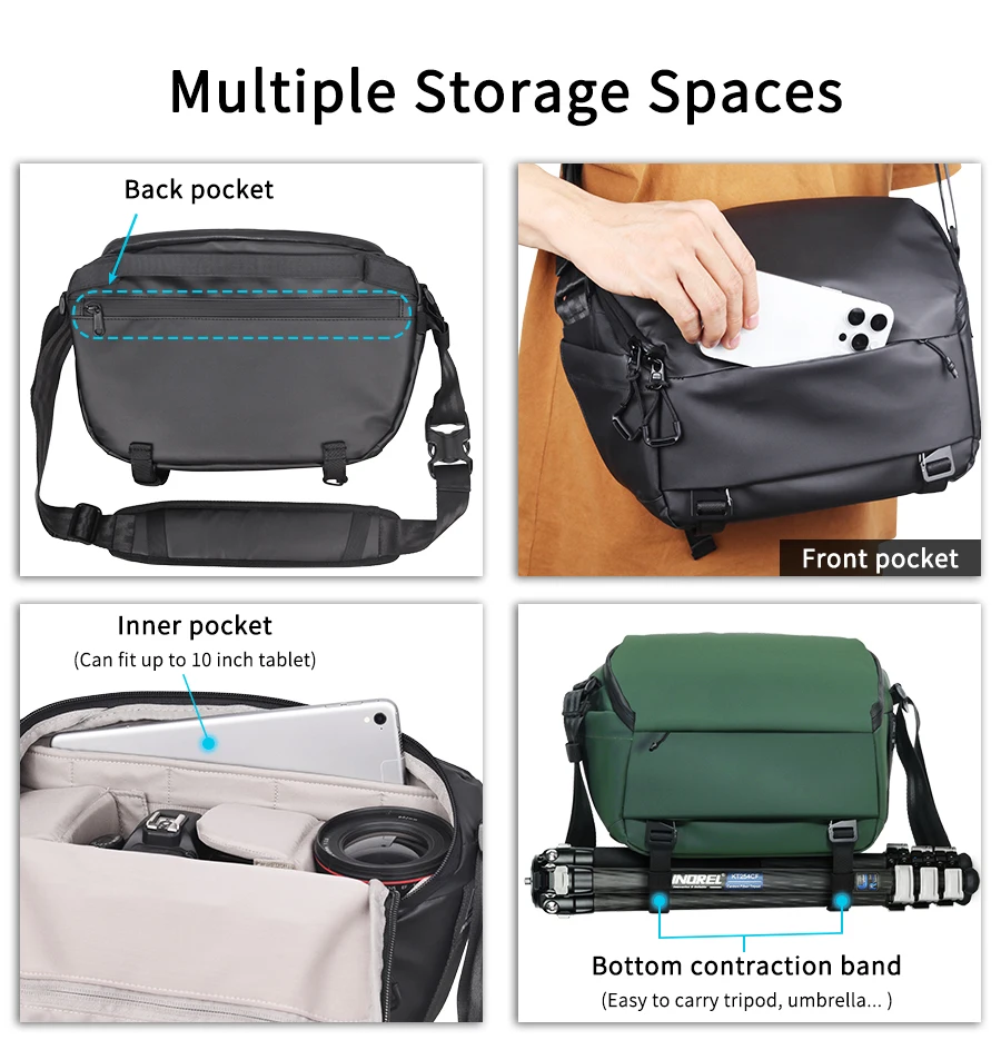 CB0611/CB0612 Waterproof Camera Bag Case Crossbody for DSLR SLR Mirrorless Camer