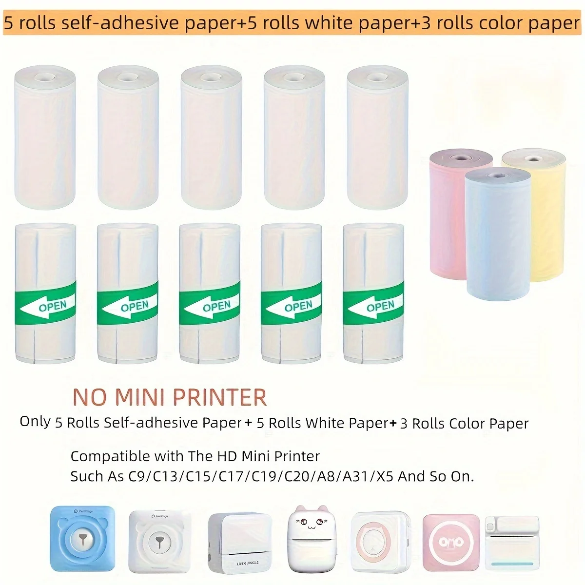 13 Rolls paper Mix