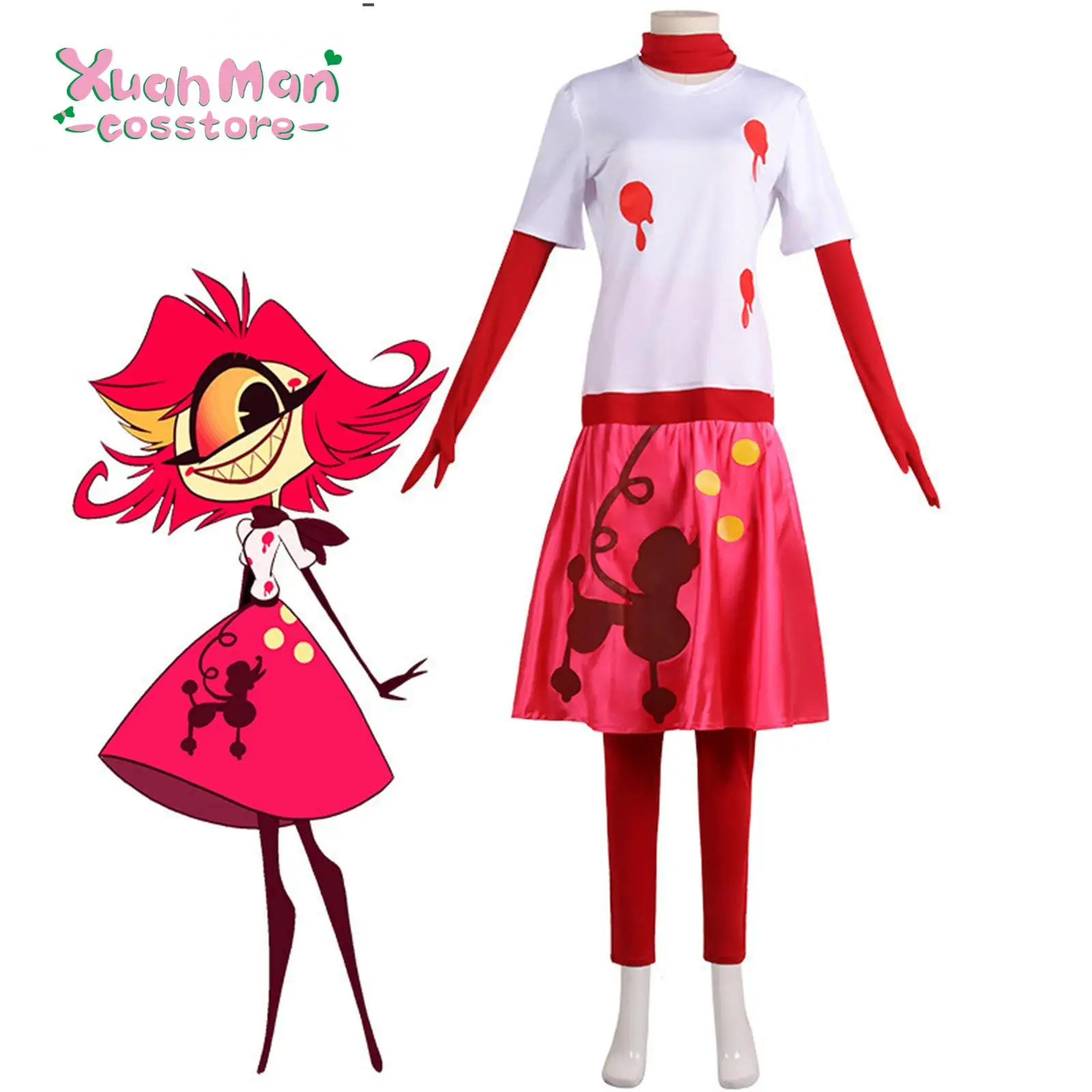 

Anime Niffty Cosplay Costume Maid Dress Charlie Alastor Uniform Outfit Roleplay Uniform Halloween Carnival Christmas Clothes