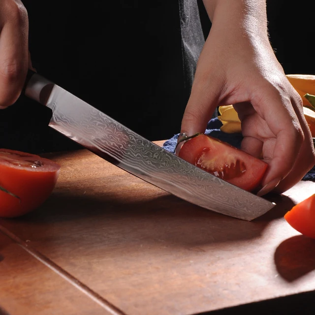 67 strati in acciaio di Damasco Coltello da cuoco giapponese Mannaia per carne Coltello da cucina Pesce Sushi Affettare Coltello per filetti Utensili da taglio da cucina 4