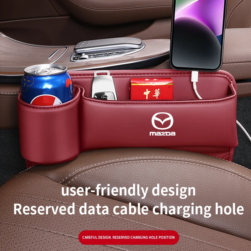 For Mazda 6 2 3 Axela Atenza CX5 CX30 CX9 CX7 CX8 BT-50 MX-5 Car Seat Sewn  Gap Crevice Slot Storage Box Cup holder Accessories - AliExpress