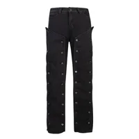 YPROJECT New Spliced Retro Distressed Loose Straight Destructed Jeans Trendy Detachable Hip Hop Style Men's Clothing 2