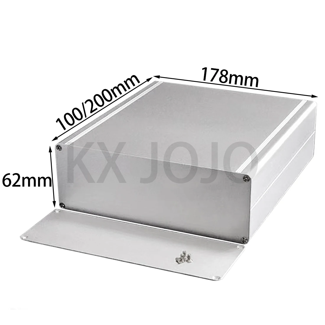 Gabinete de Alumínio 178*62*100 200 mm tipo Impermeável Dividido Case Caixa Eletrônica Faça Você Mesmo Power Housing Instrumento Prata Preto