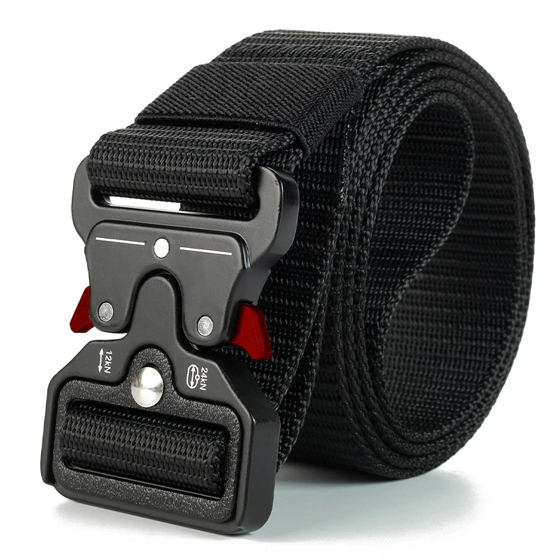 Men's Tactical Canvas Belt with Alloy Buckle