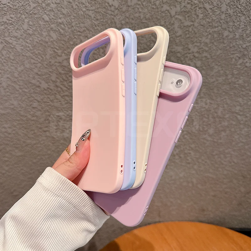 Candy Color Luxury Matte Silicone Soft Case - Solid Color Shockproof Cover