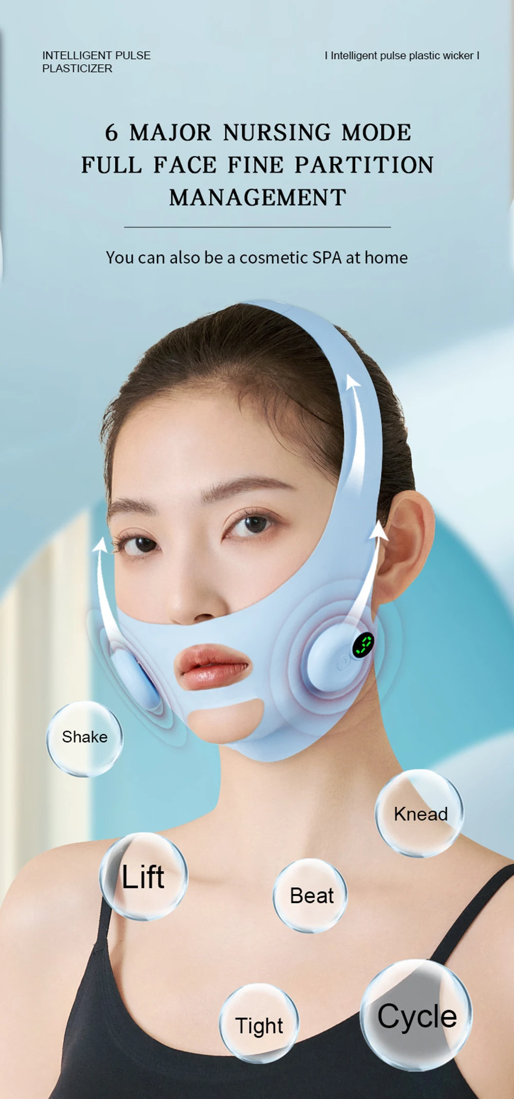 Microcurrent Face Shaping Device – EMS Smart Pulse V-Line Lifting Tool