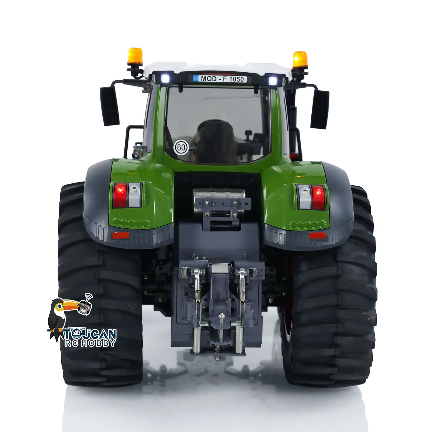 RTR LESU 1050 RC 1/16 Tractor 4X4 Assembled Painted Metal Chassis Model with Light Sound Differential Lock Cabin ServoToy 2