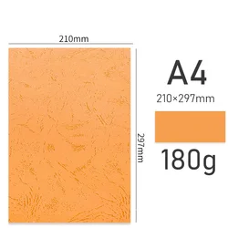 Vibrant Multicolor A4 Craft Paper Pack - 180gsm, 12 Shades - 20 (Orange)