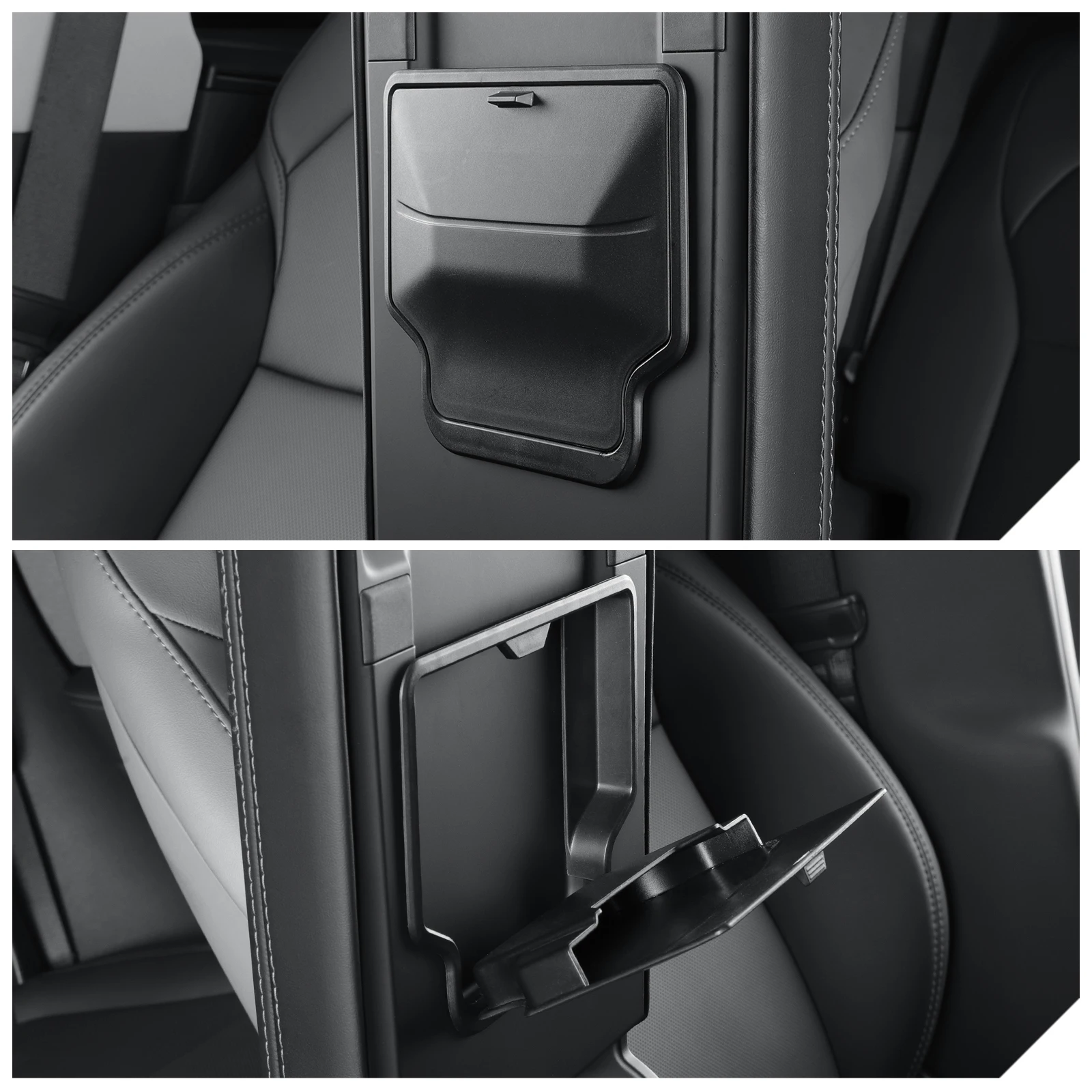 LUCKEASY für Tesla Model Y Juniper/Model 3 Highland 2025 2026 Auto-Armlehnen-Organizer mit verstecktem Stauraum aus ABS-Zubehör – Detail 5
